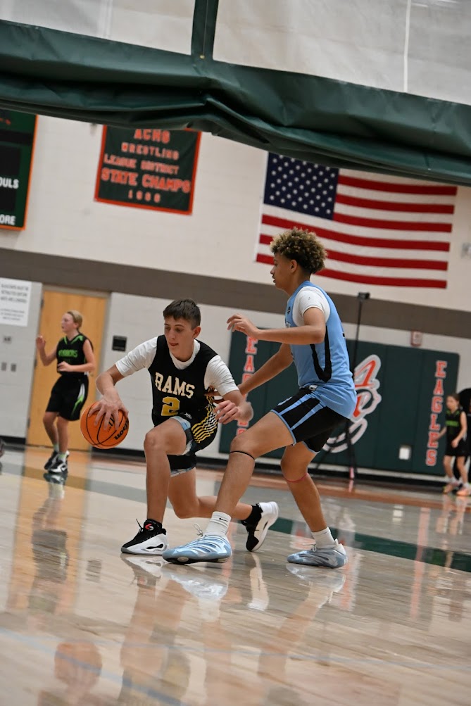 Landon Neuenschwander basketball portrait.